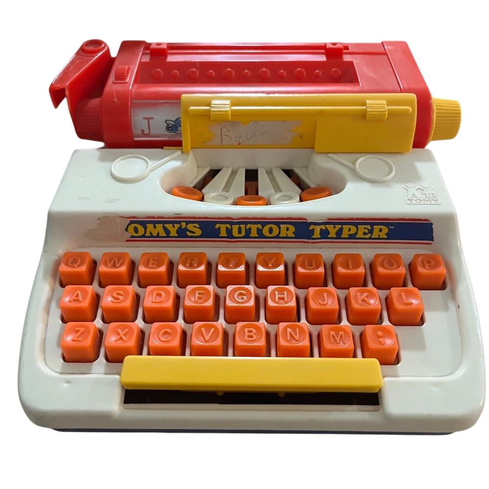 Vintage toy type writer, Tomy's tutor typer